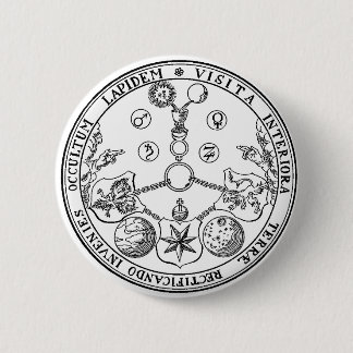 Geheimer VITRIOL Pics-Abzeichen-Alchimie-Alchemist Button