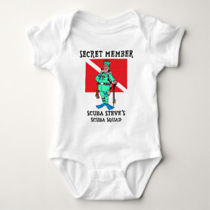 Geheimes Mitglieds-UNTERWASSERATEMGERÄT Steve-Bab Baby Strampler