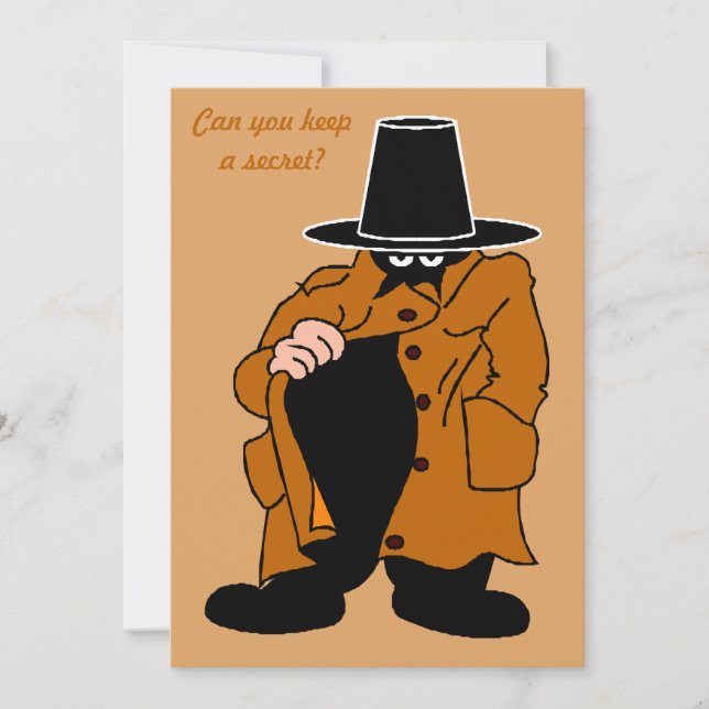 geheimes SPY-Geburtstagsüberraschungs-Party Einladung (Vorderseite)