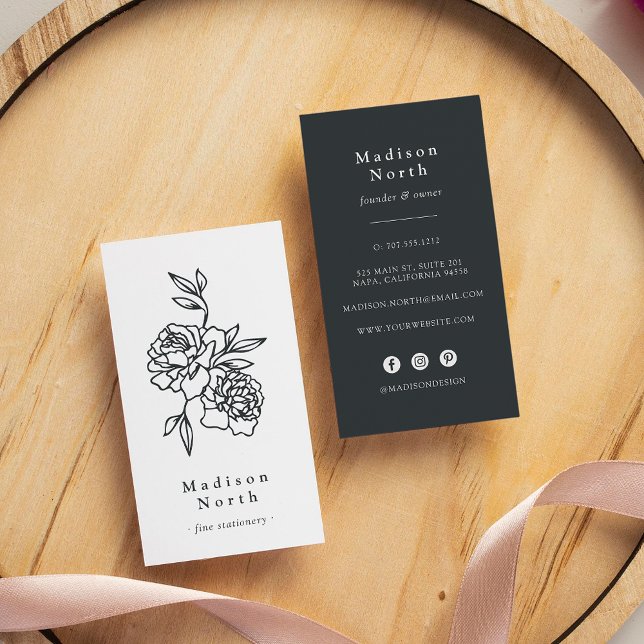 Geheimgarten | Floral Vertikale Social Media Visitenkarte (Von Creator hochgeladen)