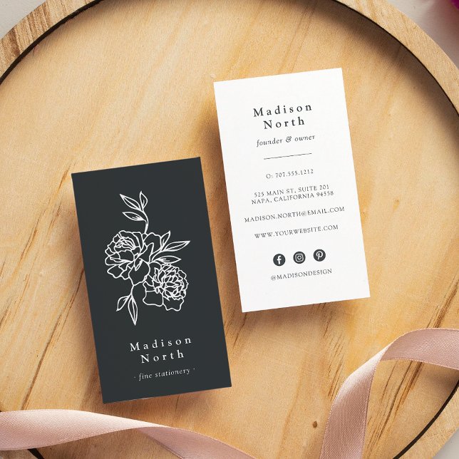 Geheimgarten | Floral Vertikale Social Media Visitenkarte (Von Creator hochgeladen)