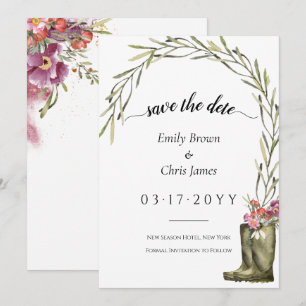 Geheimgarten Gold Confetti Elegant Floral Save The Date