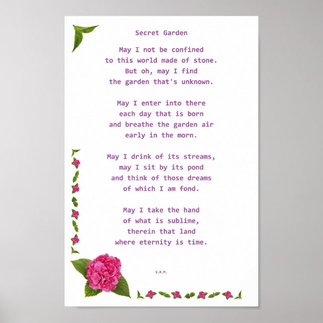 Geheimgarten Poster (Vorne)