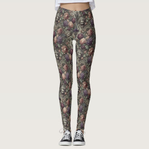 Geheimgesellschaften blühen in Spiralen - Gotik Leggings