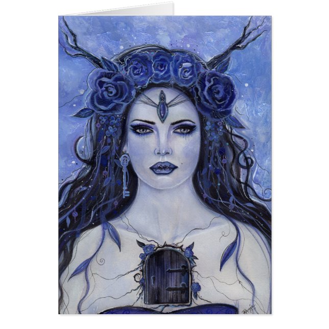 Geheimhalter Gothic Art Grußkarte von Renee (Vorne)