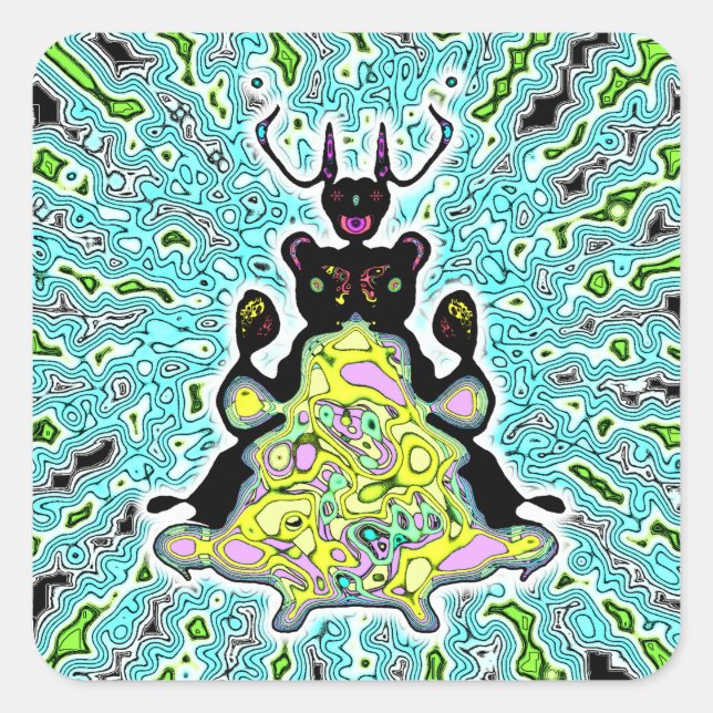 Geheimliche Anatomie eines Raumhamsters v2-1 Quadratischer Aufkleber (Vorderseite)