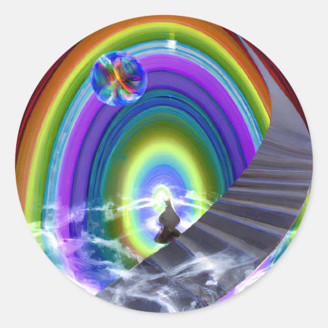 Geheimnis beim überdimensionalen Stargate Runder Aufkleber (Vorderseite)