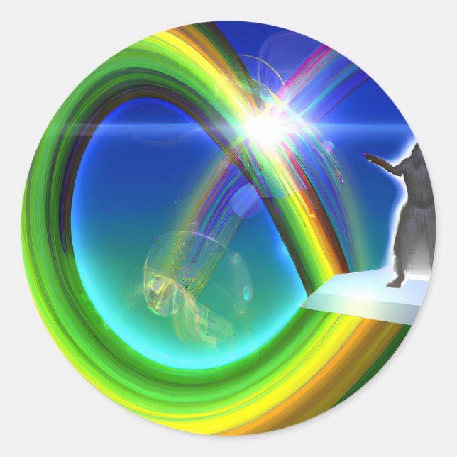 Geheimnis beim überdimensionalen Stargate Runder Aufkleber (Vorderseite)