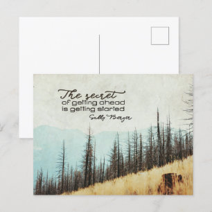 Geheimnis des Vorgehens Postkarte