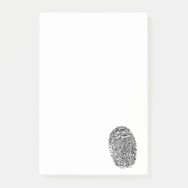 Geheimnis-schwarzer Fingerabdruck Post-it Klebezettel (Vorderseite)