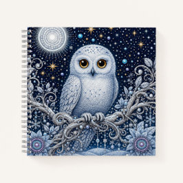Geheimnisse der Winternacht – Schneeeule Notizbuch