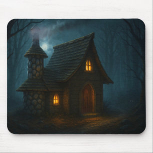 Geheimnisse des Hexenhauses im Wald Mousepad
