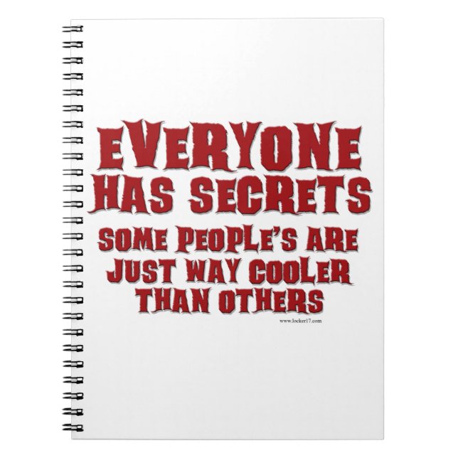Geheimnisse sind Cooles Funny Book Slogan Design Notizblock (Vorderseite)