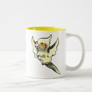 Geheimnistuerische Cockatiel-Kaffeetasse Zweifarbige Tasse