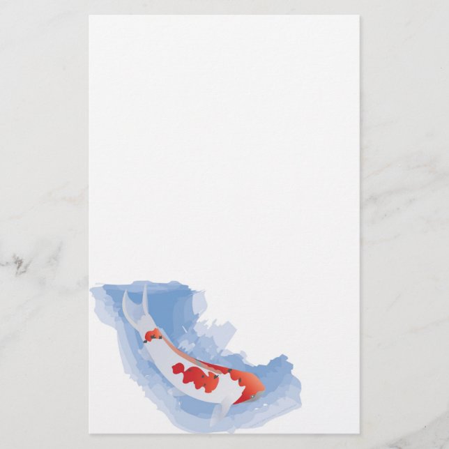 Geheimnistuerisches Koi (Digital) Briefpapier (Vorderseite)