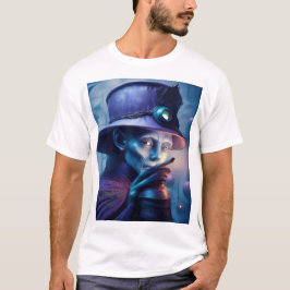 Geheimnisvolle Dame zeigt mit dem Finger auf dich T-Shirt