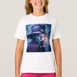 Geheimnisvolle Dame zeigt mit dem Finger auf dich T-Shirt