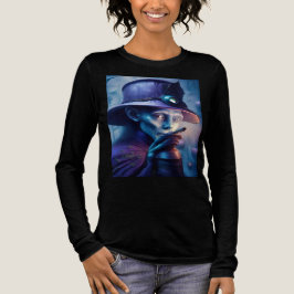 Geheimnisvolle Dame zeigt mit dem Finger auf dich Tri-Blend Shirt