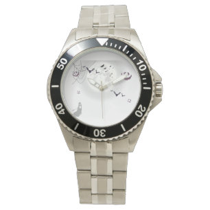 Geheimnisvolle Eleganz: Halloween Edelstahl  Armbanduhr