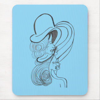 Geheimnisvolle Frauen von Eleganz und Raffinesse Mousepad