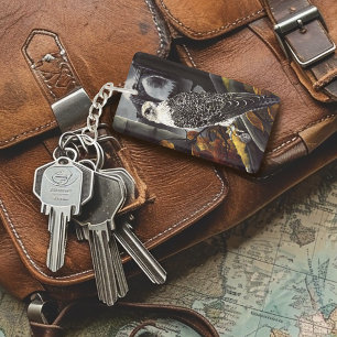 Geheimnisvolle Herbstliche Gotische Falken Mondbes Schlüsselanhänger