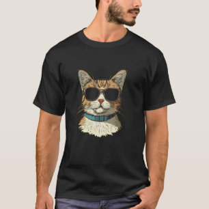 Geheimnisvolle Katze mit leerer Schattensaussage T-Shirt
