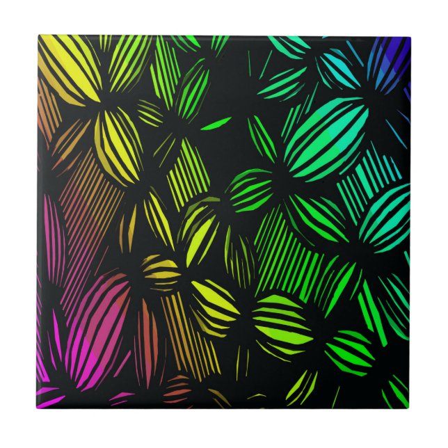 Geheimnisvolle Linien Fliese (Vorderseite)