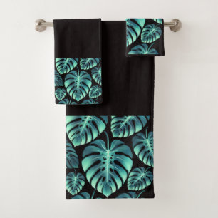 Geheimnisvolle Monstera Badhandtuch Set