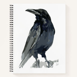 Geheimnisvolle Raben-Illustration Notizbuch