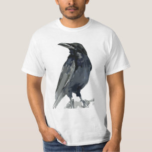 Geheimnisvolle Raben-Illustration T-Shirt