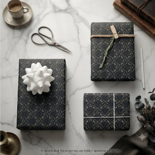 Geheimnisvoller Charcoal-Gotik-Rabe Geschenkpapier Set