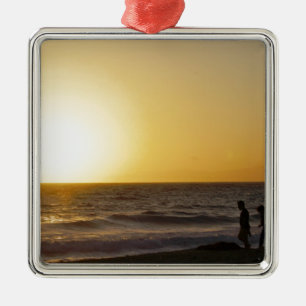 Gehen am Sonnenuntergang Ornament Aus Metall