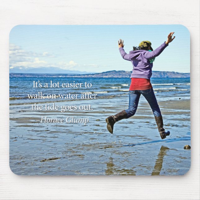 Gehen auf Wasser-Mausunterlage Mousepad (Vorne)