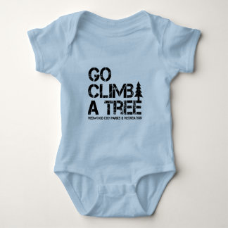 Gehen Aufstieg ein Baum Baby Strampler