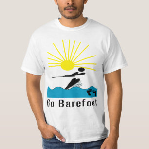 Gehen barfuß - barfüßigWasserski T-Shirt