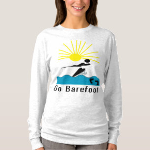 Gehen barfuß - barfüßigWasserski T-Shirt