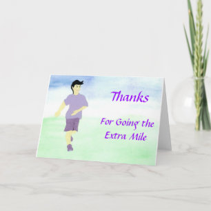 Gehen das Extrameile notecard Dankeskarte