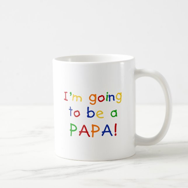Gehen, ein Papa zu sein - Primärfarben Kaffeetasse (Rechts)