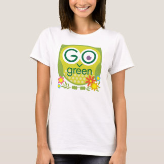 Gehen Eule grüne T-Shirt