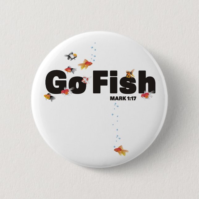 Gehen Fisch-Knopf Button (Vorderseite)