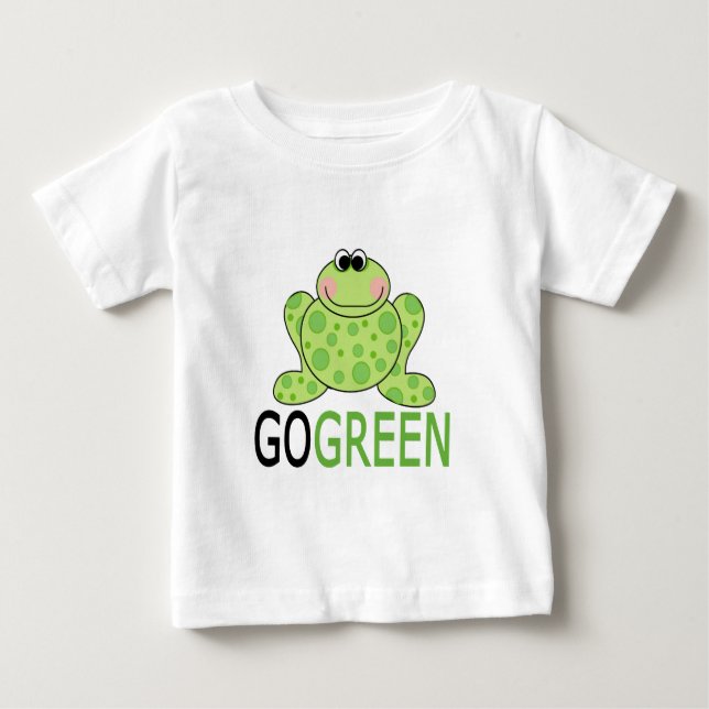 GEHEN Frosch GRÜNER Baby T-shirt (Vorderseite)