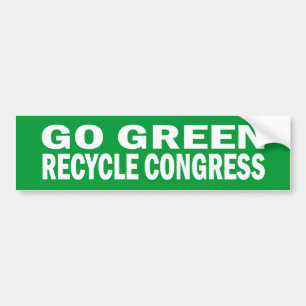 Gehen Grün recyceln Kongress-Aufkleber Autoaufkleber