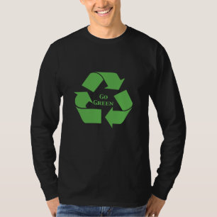 Gehen Grün recyceln Symbol-Geschenke T-Shirt