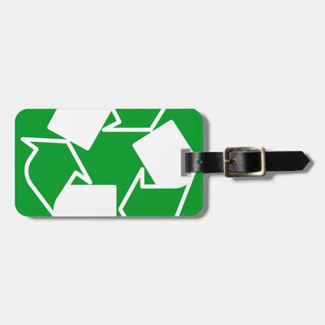 gehen Grün verringern recyceln Gepäckanhänger (Vorderseite horizontal)