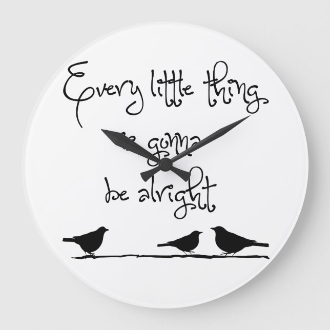 Gehen, gut zu sein große wanduhr (Vorderseite)