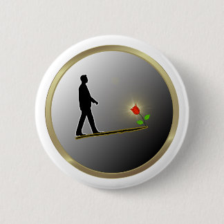 Gehen in Richtung Hoffnung Minimalistische Silhoue Button