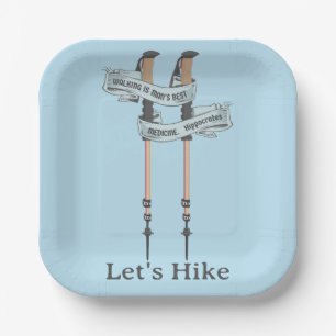 Gehen ist die beste Medizin Hippokrates Wandern Pu Pappteller