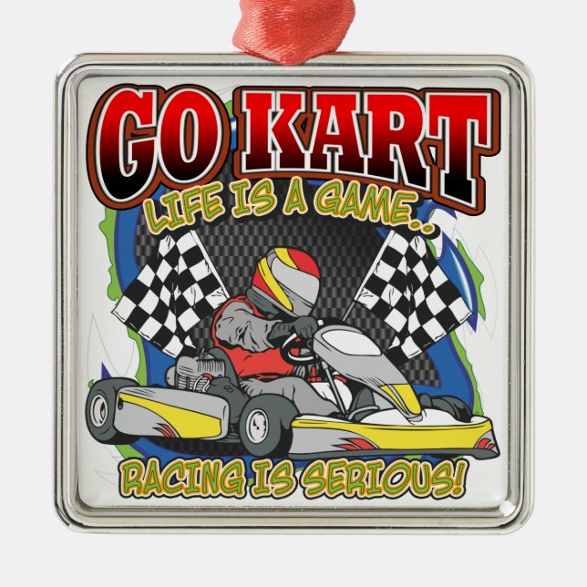 Gehen Kart Leben Ornament Aus Metall (Vorne)