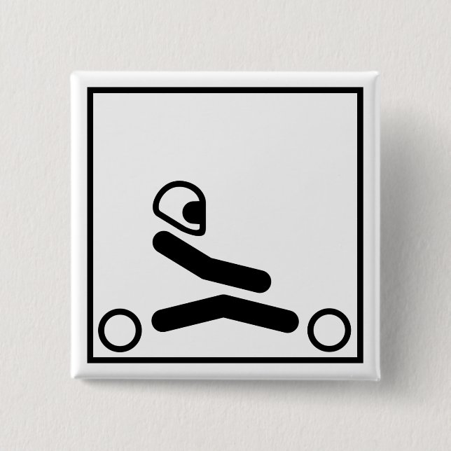 Gehen Kart Zahl Button (Vorderseite)