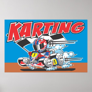 Gehen Karting Plakat